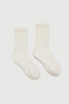 Fraise Ivory Slouch Grip Socks In White
