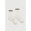 Fraise Malt Striped Crew Grip Socks In Brown