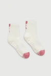 Fraise Paloma Dipped Crew Grip Socks In White