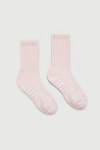 Fraise Primrose Slouch Grip Socks In Pink