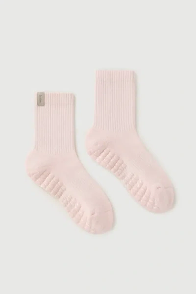 Fraise Primrose Classic Crew Grip Socks In Pink