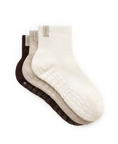 Fraise Sable Set Grip Socks, Pack Of 3 In Multi