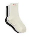 Fraise Script Set Grip Socks, Pack Of 3 In Multi