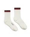 Fraise Striped Crew Grip Sock In White