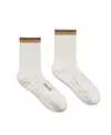 Fraise Striped Crew Grip Sock In White
