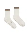 Fraise Striped Crew Grip Sock In White