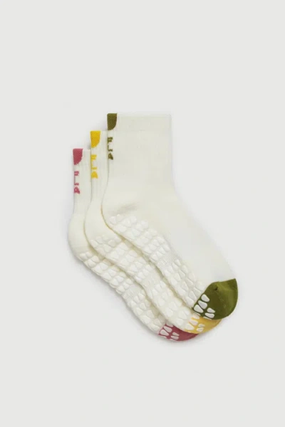 Fraise The Montecito Set Grip Socks In White