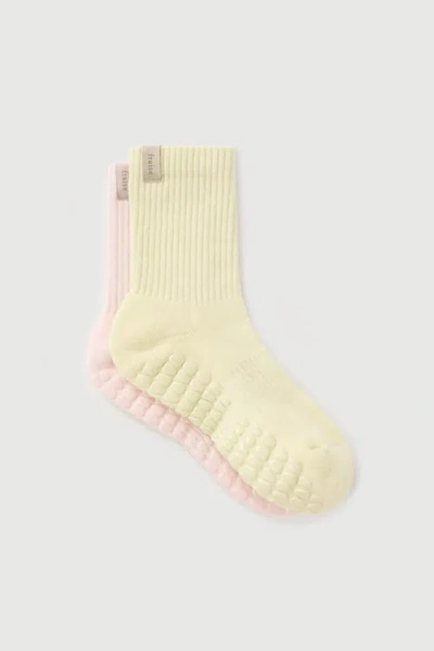 Fraise The Sorbet Set Grip Socks In Yellow