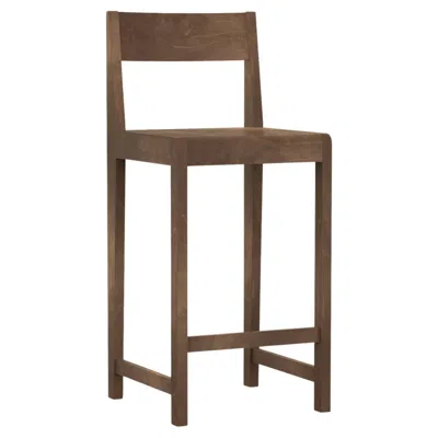 Pre-owned Frama Contemporary Bar Chair '01' By , Dark Brown Birch, Seat H.65