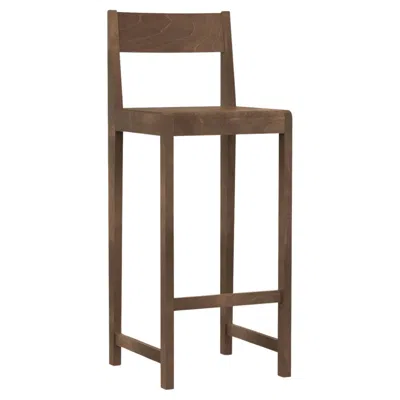 Pre-owned Frama Contemporary Bar Chair '01' By , Dark Brown Birch, Seat H.76