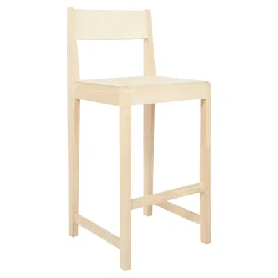 Pre-owned Frama Contemporary Bar Chair '01' By , Natural Birch, Seat H.65 In Brown