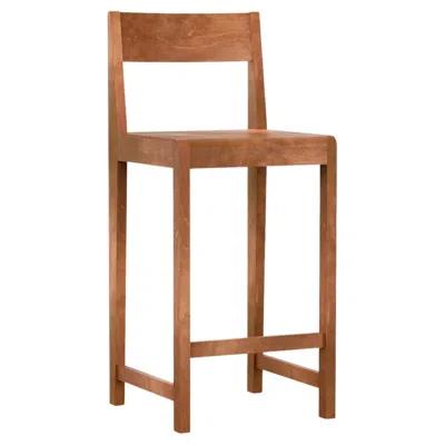 Pre-owned Frama Contemporary Bar Chair 01 By , Warm Brown, Seat H.65