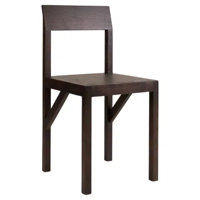 Pre-owned Frama Contemporary Chair 'bracket' By Fredrick Gustav X , Dark Brown Ash Wood