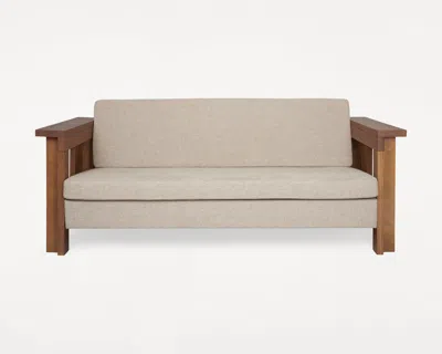 Pre-owned Frama Contemporary Couch 'symmetry' By Studio 0405 X , Ash Wood / Oat Fabric In Brown