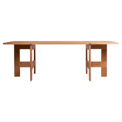 Pre-owned Frama Contemporary Trestle Table 'farmhouse' By , Oak, L220 Planks In Brown