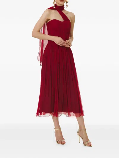 Framboise Crown Sleeveless Midi Dress In Red