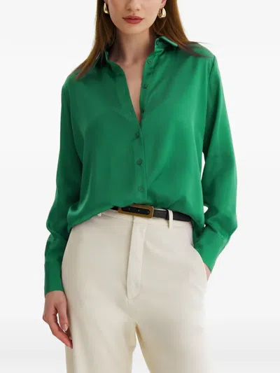Framboise Silk Shirt In Green