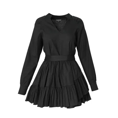 Framboise Women's Anna Mini Black Linen Dress