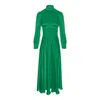 Framboise Women's Aryan Green Silk Midi Dress In Green