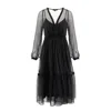 Framboise Women's Black Mulani Midi Silk Dress In Black