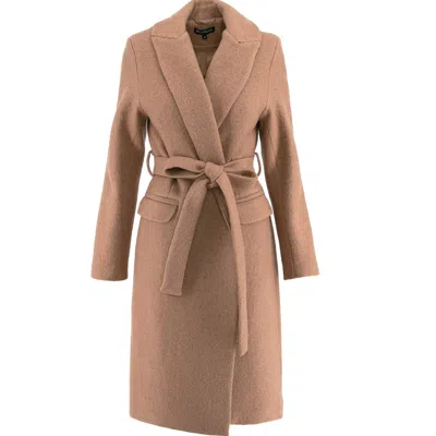 Framboise Women's Brown Berty Beige Wool Coat In Gray