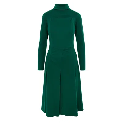 Framboise Women's Catinka Midi Green Cotton Dress