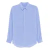 Framboise Women's Clariana Blue Silk Shirt In Blue