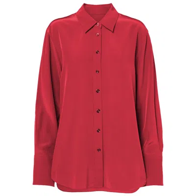 Framboise Women's Ellison Red Silk Shirt