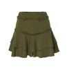 Framboise Women's Green Maja Mini Skirt In Khaki In Green