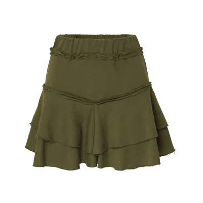 Framboise Women's Green Maja Mini Skirt In Khaki