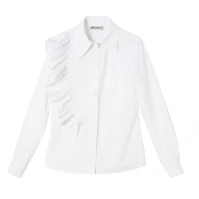 Framboise Women's Lotus White Cotton Shirt