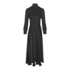Framboise Women's Malise Elegant Black Silk Midi Dress In Black