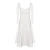 Framboise Women's Matilda White Linen Midi Dress In White