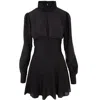 Framboise Women's Melinda Black Mini Silk Dress In Black