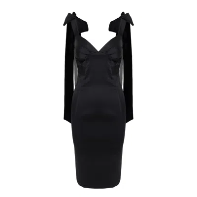 Framboise Women's Missie Midi Black Cotton Dress