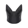 Framboise Women's Olesea Black Corset With Pleats On The Cups In Black