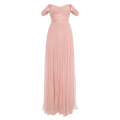Framboise Women's Pink / Purple Alaya Long Pink Silk Evening Dress In Pink/purple