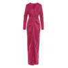 Framboise Women's Pink / Purple Lidia Long Elegant Fuchsia Dress In Pink/purple