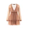 Framboise Women's Pink / Purple Sunset Short Silk Dress In Pink/purple