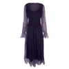 Framboise Women's Pink / Purple Tania Midi Purple Silk Dress In Pink/purple