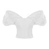 Framboise Women's Raphael White Corset With Puffed Shoulders In White