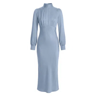 Framboise Women's Roswell Elegant Blue Midi Dress