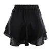 Framboise Women's Verra Short Linen Black Skirt In Black