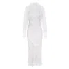 Framboise Women's Wendy White Dress With Bare Back In White