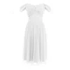 Framboise Women's White Khalesi Short Elegant Silk Dress In White