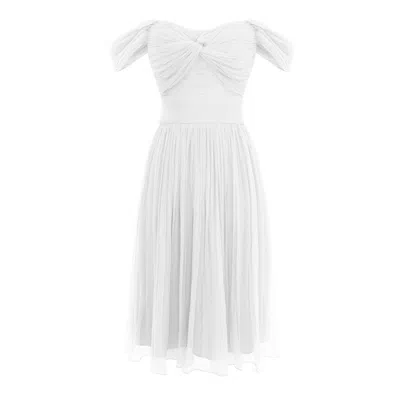 Framboise Women's White Khalesi Short Silk Dress