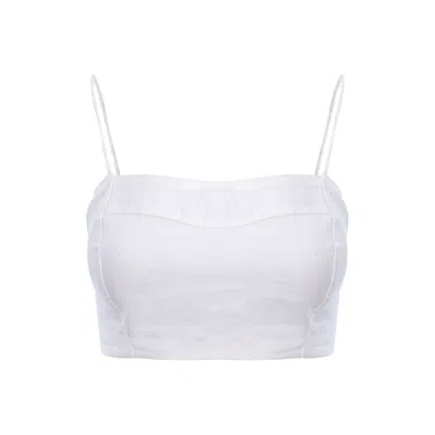 Framboise Women's Ximena White Linen Top
