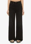Frame Wide-leg Jeans 1978 Supernova Denim In Black