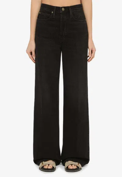 Frame Wide-leg Jeans 1978 Supernova Denim In Black