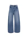 Frame Jeans With Belt Loops In Blue